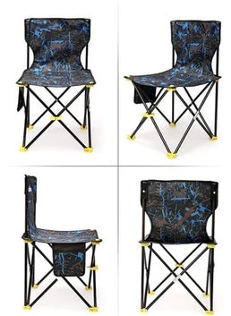 JUPREV JUPREV Outdoor Stool Folding Stool with Side Pocker Slack Chair Heavy Duty for Camping Fishing Chair Fishing Stool Portable Camping Beach Bench with Carry Bag Medium Size 711H x 41W x 41L  - Image 4