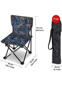 JUPREV JUPREV Outdoor Stool Folding Stool with Side Pocker Slack Chair Heavy Duty for Camping Fishing Chair Fishing Stool Portable Camping Beach Bench with Carry Bag Medium Size 711H x 41W x 41L  - Image 3