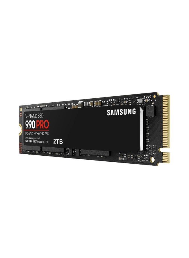 سامسونج 990 Pro 2 تيرابايت NVMe M.2 SSD داخلي، PCIe Gen 4.0 x4، واجهة NVMe 2.0، سرعة قراءة تسلسلية 7450 ميجابايت/ثانية، سرعة كتابة تسلسلية 6900 ميجابايت/ثانية، جهد 3.3، V-NAND 3 بت MLC | MZ-V9P2T0BW 2 تيرابايت - Image 3