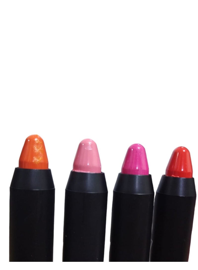 Lip Stick 4 Colors Set for Girls With Lip Balm And Protection From Cracks - Image 2