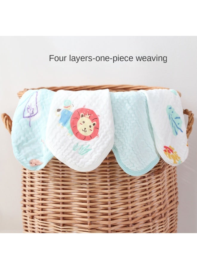 القطن الخالص 3-pack مناشف وجه للأطفال من الشاش المغسول 4 طبقات، مناشف استحمام ناعمة للرضع، مراييل اللعاب للأطفال - Image 3