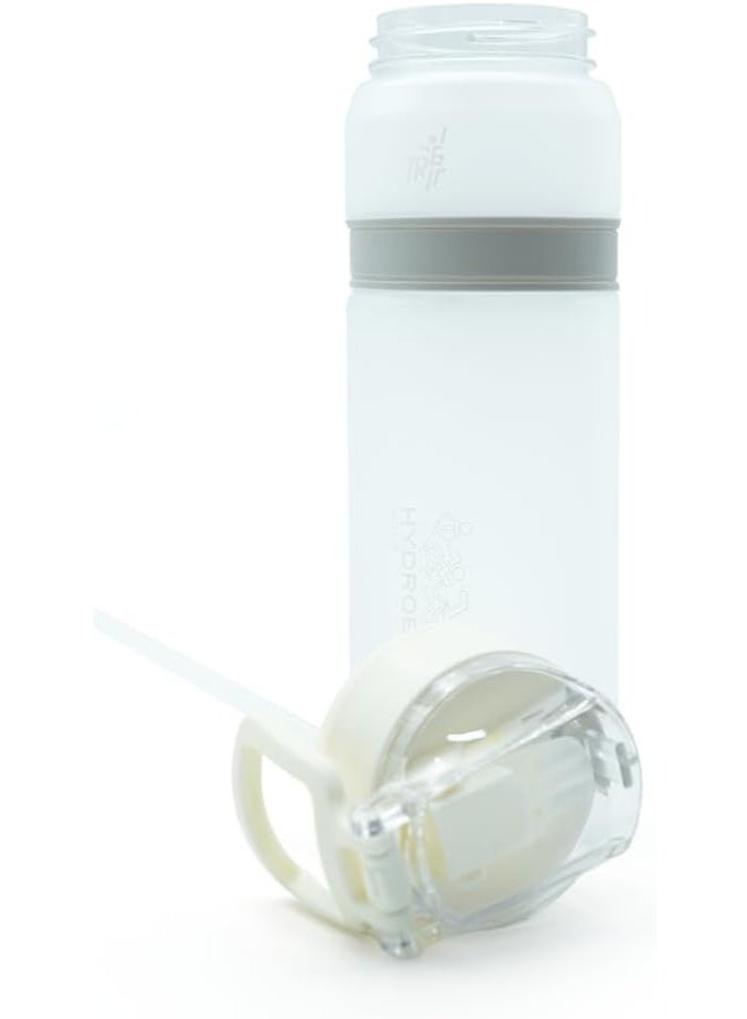 TR6 Hydra Boost Active Frosted Bottle BPA Free Tritan Sports Bottle with Secure Flip Lock Lid Leakproof, Durable & Stylish Ideal for Gym, Travel & Everyday Use 850ml (White) - Image 3