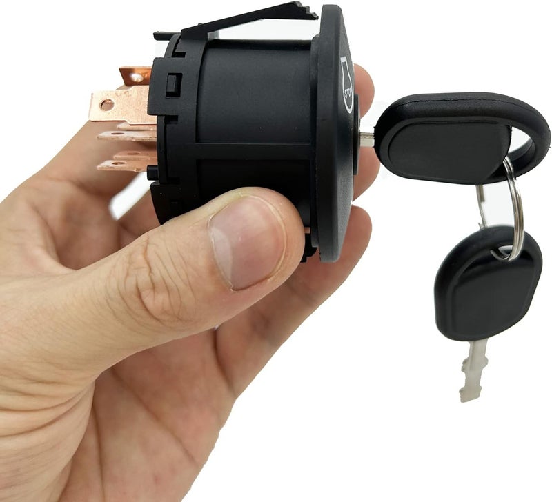 مفتاح إشعال جزازة العشب 4 مواضع لـ Craftsman Husqvarna 532193350 193350 مفتاح إشعال مع مفتاحين لـ LT2000 LT3000 YS4500 YTA18542 YTH2348 AYP Ariens Poulan (532193350-7 أطراف) - Image 5