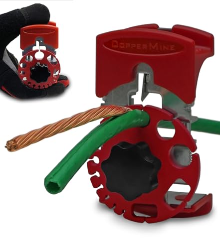 CopperMine Handheld Copper Wire Stripper Tool using Stock Blade, Cable Stripping Machine for Scrap Copper Recycling - Image 1