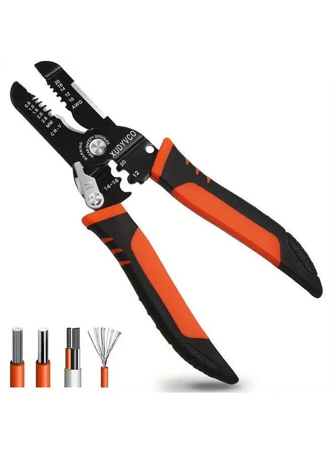 5 In 1 Multifunctional Wire Stripper Tool For 10 20 AWG Electric Wires Black - Image 2