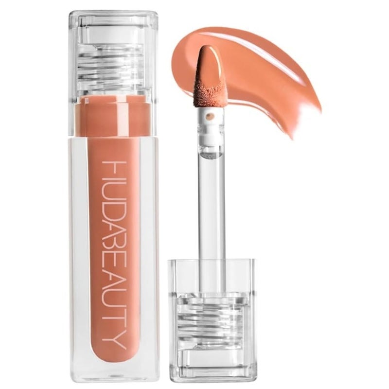 Huda Huda Beauty Faux Filler Extra Shine Lip Gloss  Honey light peachy nude 13 oz  39 ml