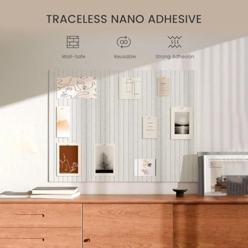 School, home, kitchen office wall decoration: large removable felt cork board tiles in natural brown, lightweight and self-adhesive for easy mounting and repositioning - Image 2