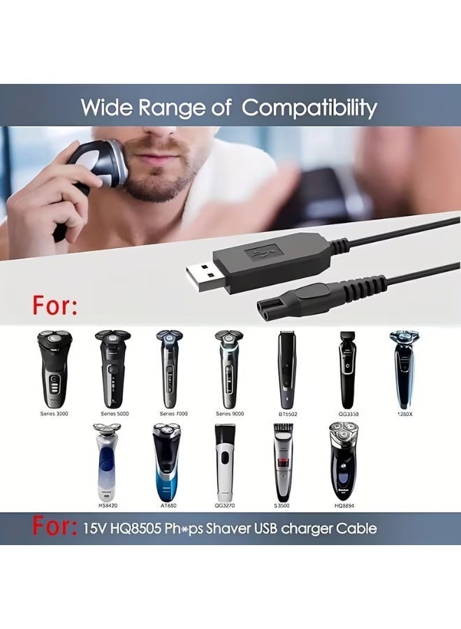 أتش أم سي لشاحة  USB استبدال كابل الطاقة لشاحات حلاقة فيليبس HQ8505 Norelco 9700/9300/8900/6100/5700/5550/3000/3500/4200/4500 ملحقات آلات الحلاقة الكهربائية - Image 3