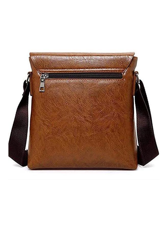 Jeep Leather Crossbody Bag With Purse Brown - Image 2