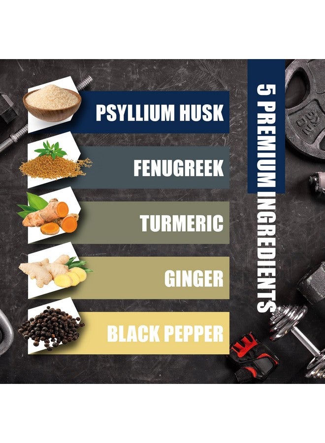 بي ام فينفول كبسولات BMVINVOL Psyllium Husk مكمل غذائي للألياف مع الحلبة والكركم والزنجبيل والفلفل الأسود - 240 كبسولة تكفي لمدة 4 أشهر - Image 4