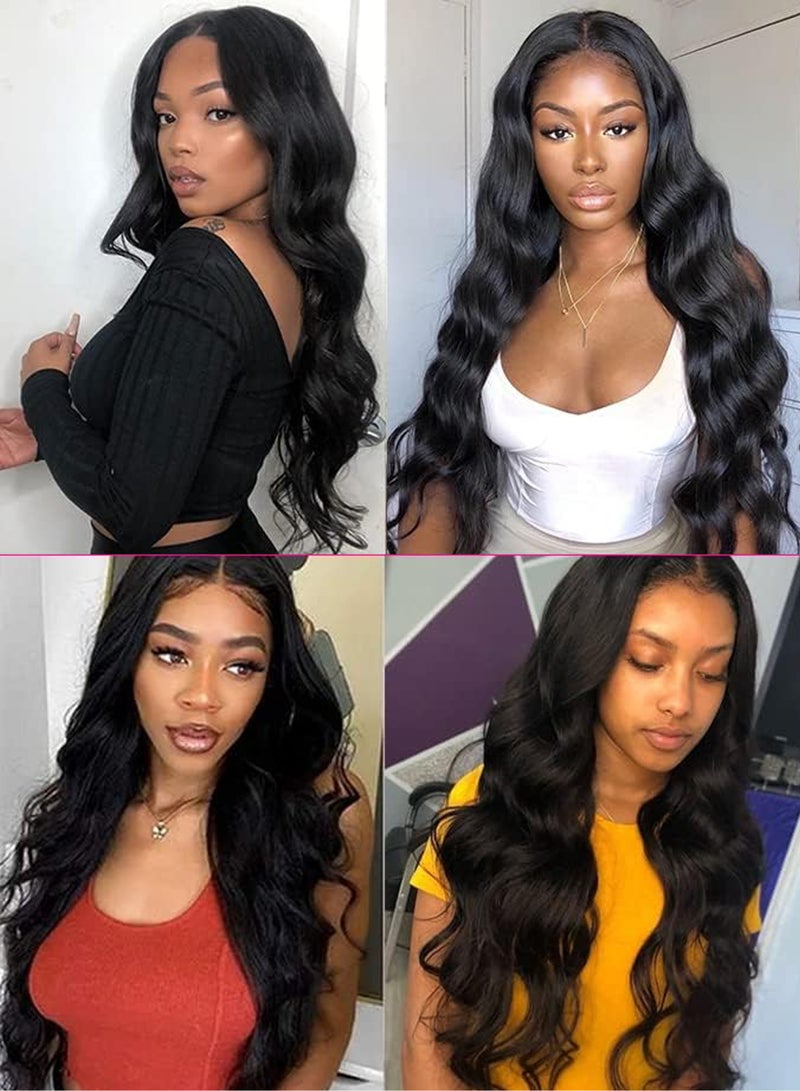 إستيل حريري 13 × 4 شعر مموج بدانتيل أمامي 100% شعر بشري ريمي برازيلي متوسط ​​بني سويسري دانتيل قابل للتخصيص صبغ شعر بكر بدرجة 9A أسود طبيعي تصميم متعدد الاستخدامات للشعر المستعار مصففي الشعر المحترفين - Image 5