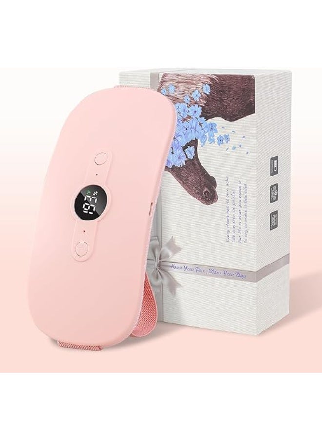 وسادة تدفئة محمولة لتخفيف آلام الدورة – مؤقت 30-60 دقيقة، 6 مستويات حرارة و6 أوضاع اهتزاز، لاسلكية لتخفيف آلام البطن والظهر - Image 1