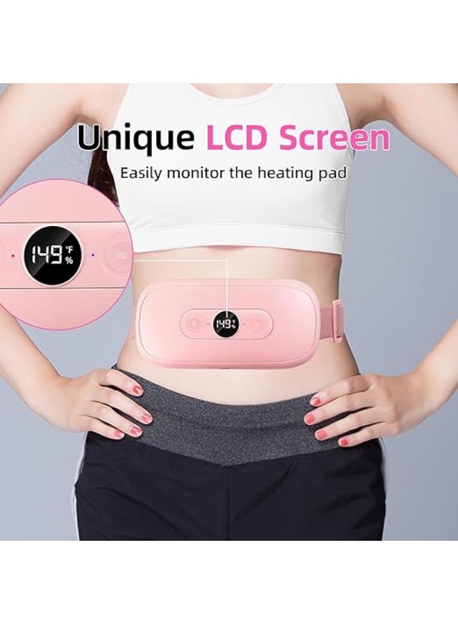 وسادة تدفئة محمولة لتخفيف آلام الدورة – مؤقت 30-60 دقيقة، 6 مستويات حرارة و6 أوضاع اهتزاز، لاسلكية لتخفيف آلام البطن والظهر - Image 5