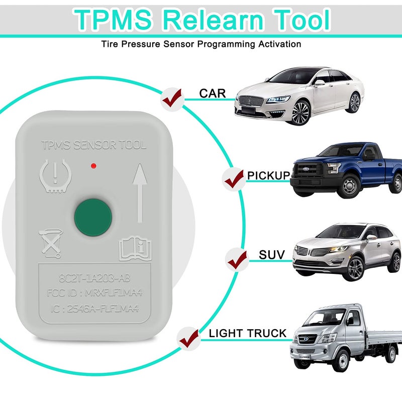 JDiag TPMS Sensor Tool, TPMS Relearn Tool for F150 Auto TPMS Reset Sensor Programming Training Tools Tire Pressure Monitoring System (TPMS-19 / 8C2Z-1A203-A) - Image 3
