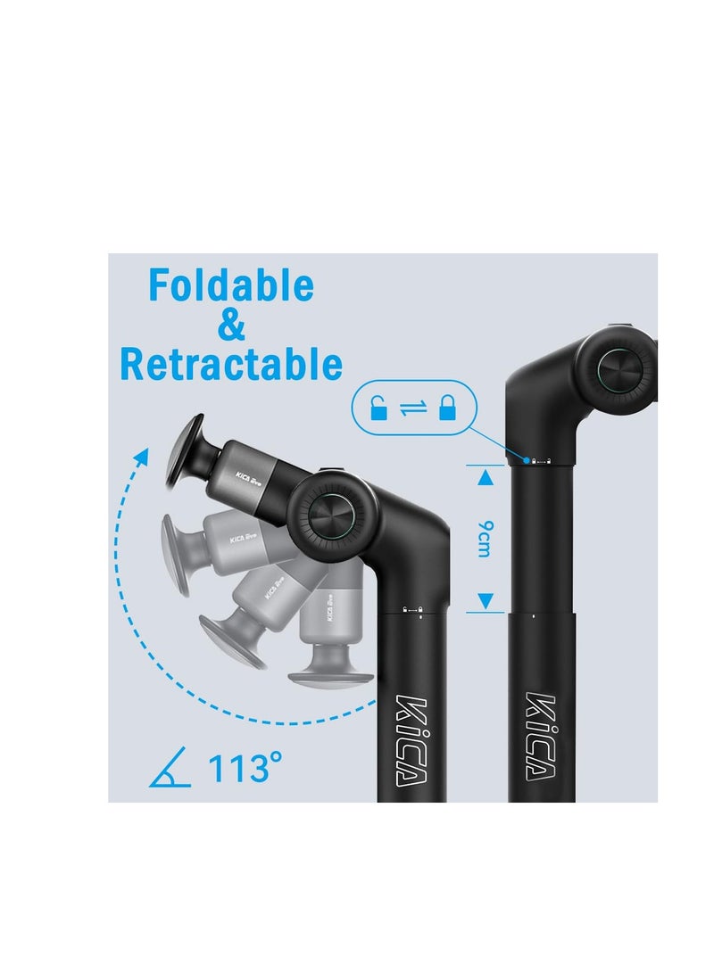 KiCA Kica EVO Muscle Massage Gun with Adjustable Arm, 12.9-inch Extendable Pole, 6 Heads, Built-in Heat Compress for Deep Tissue Back Massage, Athletes Pain Relief, Portable Handheld Massager - Image 2
