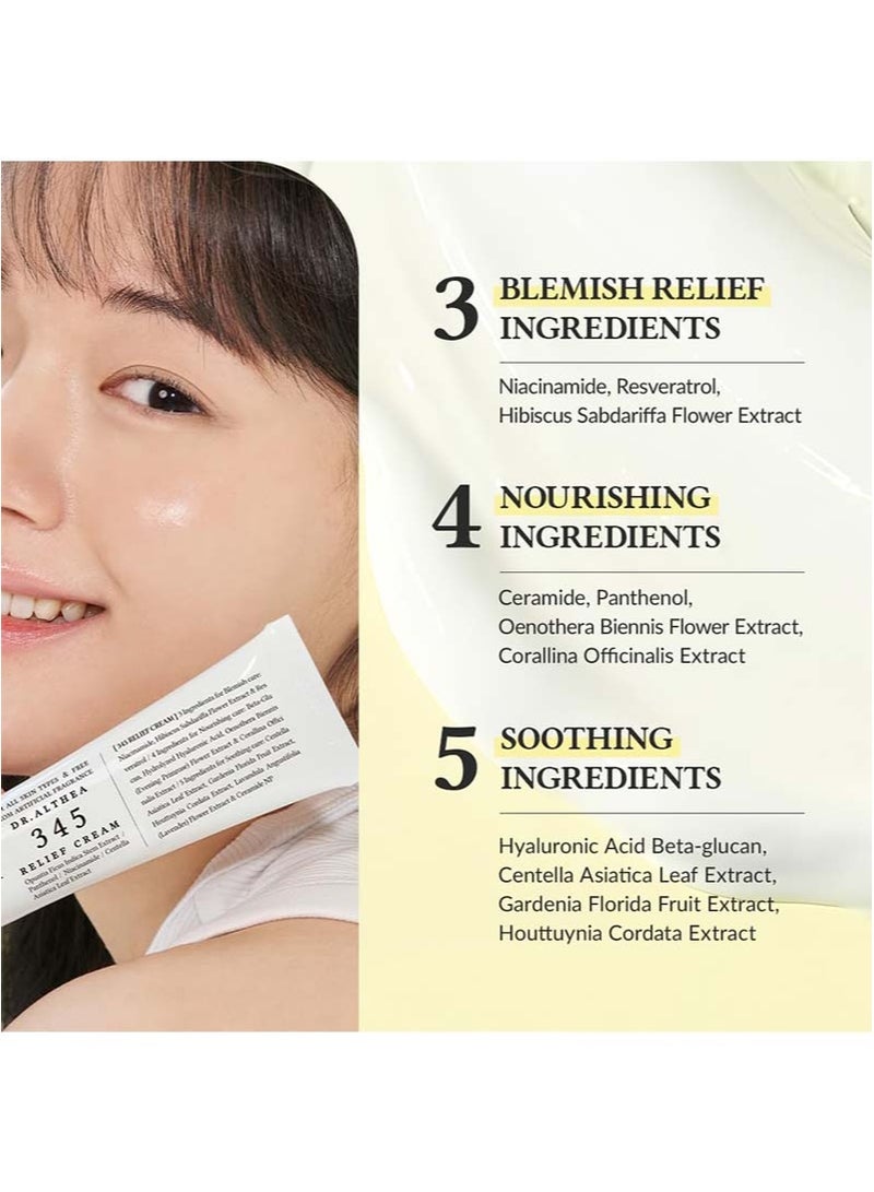 Dr.althea Dr.Althea Post Acne Care Set (Boosting) | 345 Relief Cream and Vitamin C Boosting Serum | Soothing Recovery, Deep Hydration, Brightening, Lightweight Texture, For All Skin Types, Vegan, Korean Skincare - Image 2