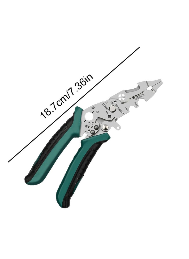 Generic - Wire Stripper Cutter, Multi-Function Wire Stripping Tool, Professional Handle Design Wire Cutter, Universal Wire Cutters and Crimping Tool, Multifunctional Electrician Pliers for Crimping, Cutting - Image 1