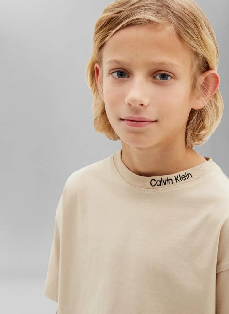 Calvin Klein Jeans Humus/Pvhblack Kids' 2 Pack T-shirts for Men | Best Price UAE
