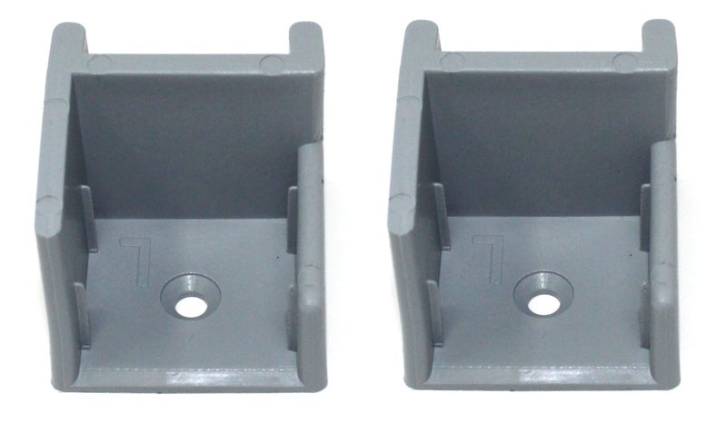 Left Hand Hinge Pontoon Door Stop 2 Pack Grey