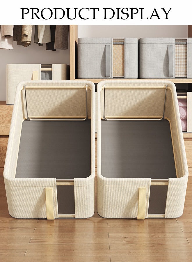DUNISO 3 Pcs Wardrobe Clothes Organizer,Visible Drawer Organizers and Storage，Foldable Closet Organizer with Handles，Moisture and Mold Prevention，Sturdy and Durable，for Organizing Clothing Jeans Toys Book Shelves Closet Wardrobe - Image 3