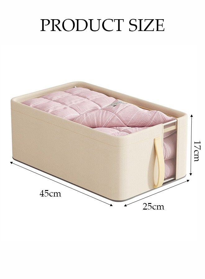 DUNISO 3 Pcs Wardrobe Clothes Organizer,Visible Drawer Organizers and Storage，Foldable Closet Organizer with Handles，Moisture and Mold Prevention，Sturdy and Durable，for Organizing Clothing Jeans Toys Book Shelves Closet Wardrobe - Image 2