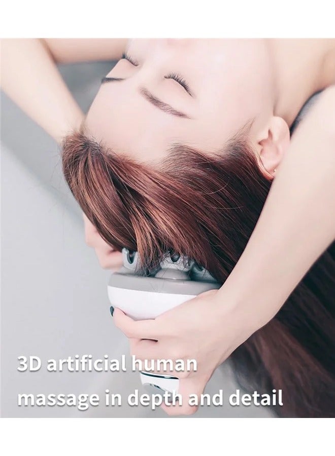 general Electric Scalp Massager with 4 Massage Heads, Portable 3D Massaging Head Scratcher with Tissue Kneading Nodes Stress Release Massager for Muscles Shoulder Calf Head - Image 4