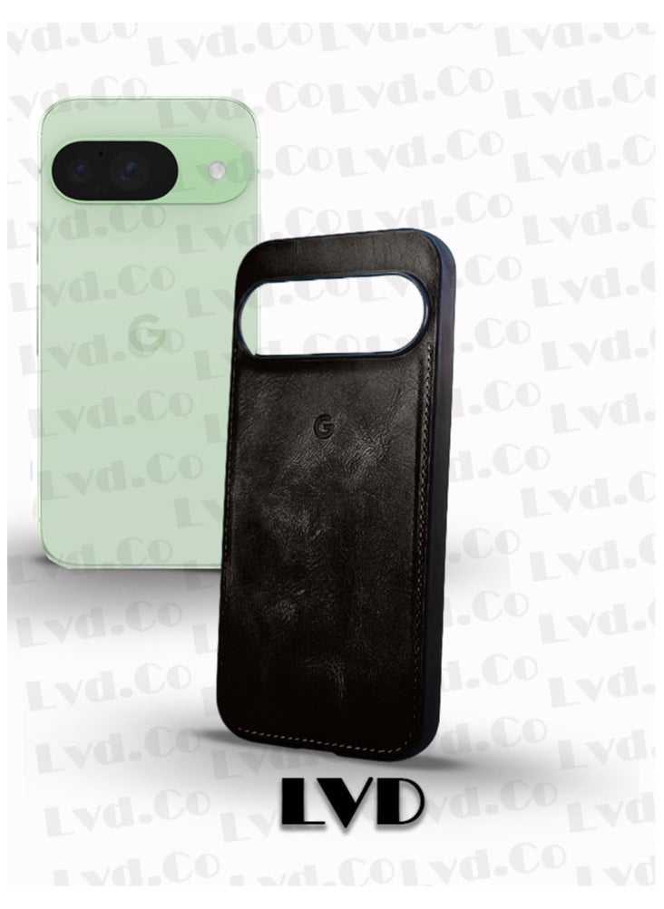 Generic - For Google Pixel 9 Luxury Hard Leather Back Case, Hard Tpu Back and Fully Proteciton Compatible With Google Pixel 9 (6.3'') (Black) - Image 1