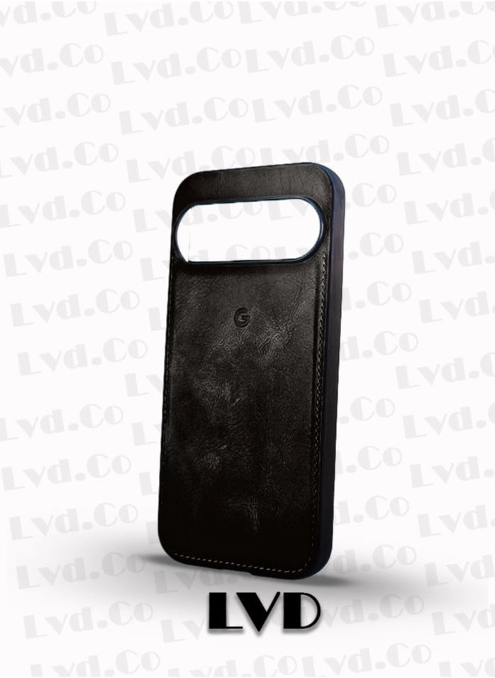 Generic - For Google Pixel 9 Luxury Hard Leather Back Case, Hard Tpu Back and Fully Proteciton Compatible With Google Pixel 9 (6.3'') (Black) - Image 1