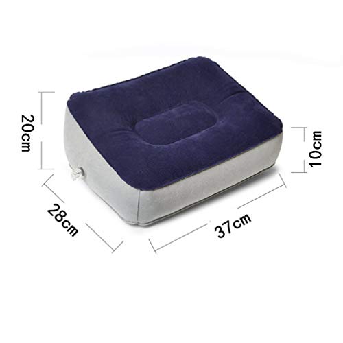 BESPORTBLE 2PCS Inflatable Feet Rest Pillow Cushion Leg Rest Support Pillow for Travel Office Car Camping Airplane Foot Massage Stool Relax Cushion - Image 3