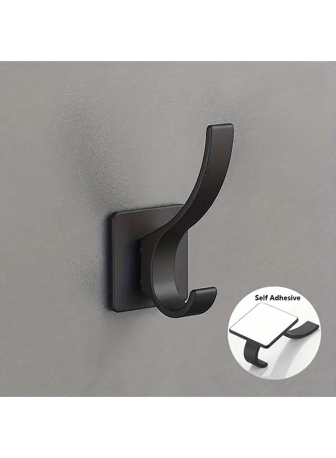 Black Self Adhesive Hooks Space Saving Wall Mounted For Bathroom Kitchen Bedroom - Image 5