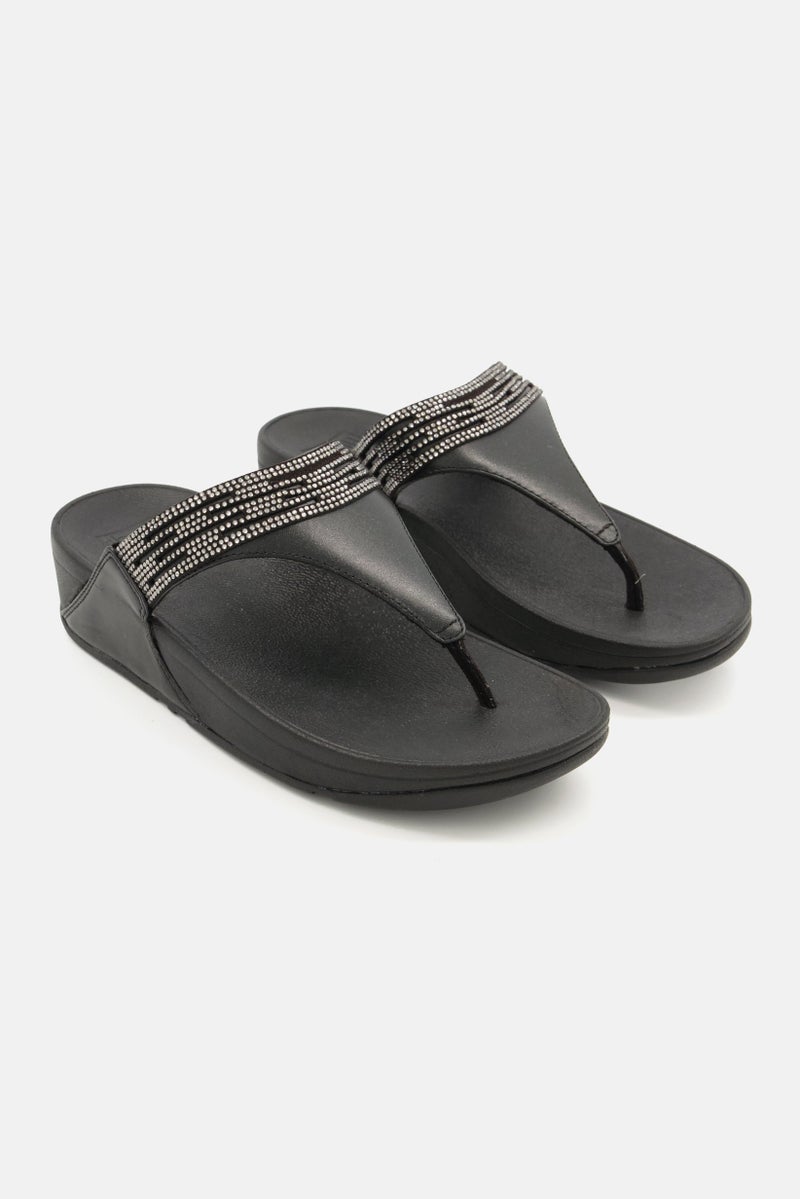 FitFlop Women Slip On Sandals, Black - Image 1