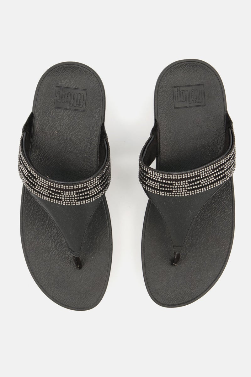 FitFlop Women Slip On Sandals, Black - Image 4
