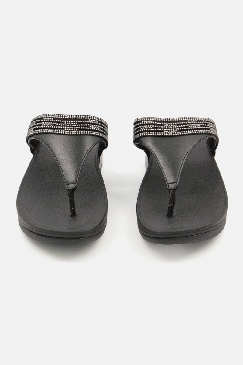 FitFlop Women Slip On Sandals, Black - Image 2