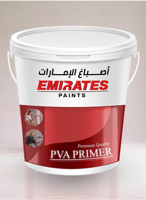 Emirates PVA Primer - Premium Wall Paint Primer for Superior Adhesion, Smooth Finish, and Long-Lasting Protection - Low Odor, Eco-Friendly, Quick-Drying