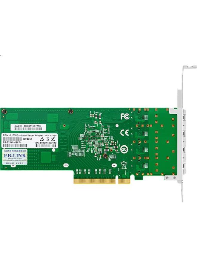 Eb-Link Broadcom Bcm57840 Chip Pci-E V3.0 X8 10G Quad Port Fiber Optic Network Card With Sfp+ Interface For Servers - Image 3