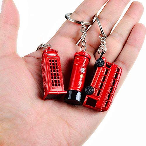 BOHS London Souvenir Gift - British Cultural Icons Landmark Die-cast Keychain Keyring - Small Metal Miniature Model (5 pcs) - Image 5
