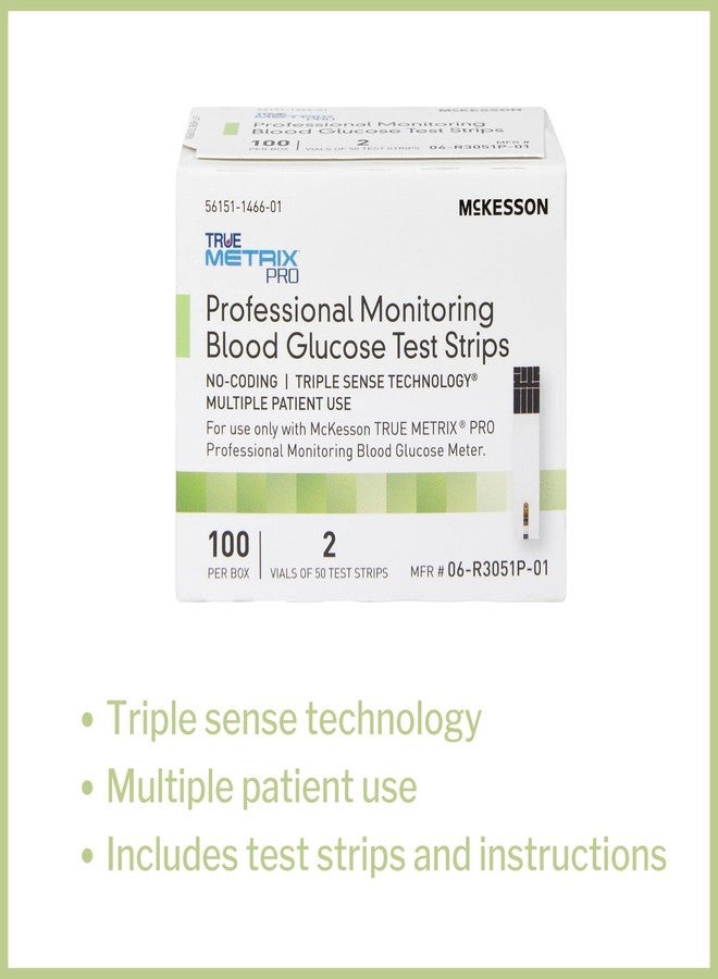McKesson True METRIX Blood Glucose Test Strips for Diabetes Professional Monitoring System, Multiple Patient Use (100 Count (Pack of 1)) - Image 2