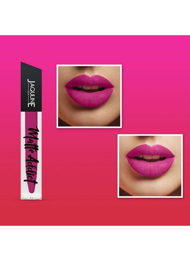 Jaquline USA - Jusa Matte Addict Matte Liquid Lipstick ;Knockout 12 ;Smooth Matte Texture; Light Weight; Transfer And Smudge Proof;Highly Pigmented; Enriched With Vitamin E And Jojoba Oil. - Image 1