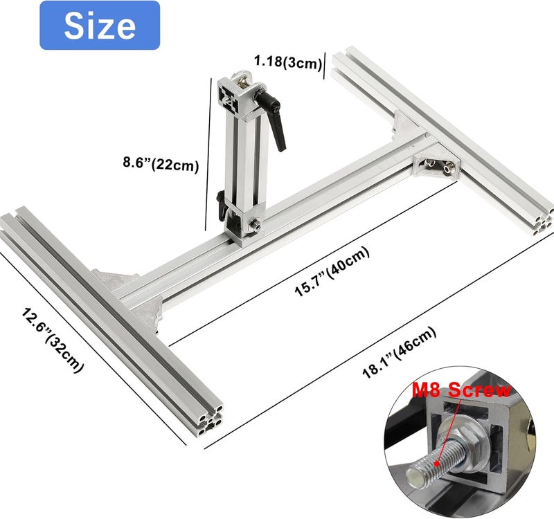 JQDML Stand Kit for Reciprocating Linear Actuator Motor - Adjustable Aluminum Alloy with Installation Tools - Image 3
