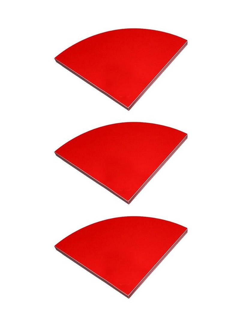 CATANES Corner Wall Shelf Wall Mounted Floating Corner Shelf 3 Tiers Storage Decorative Shelf for Home Decor Living Room Bedroom Bathroom Kitchen Office Red - Image 5