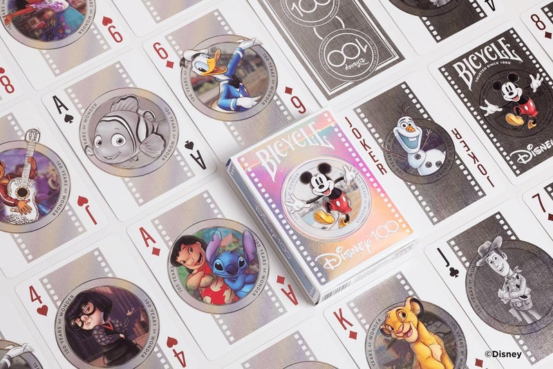Bicycle Disney Limited Edition 100 Year Anniversary Playing Cards - Holographic Foil - Features 20+ Iconic Disney Characters - Image 3
