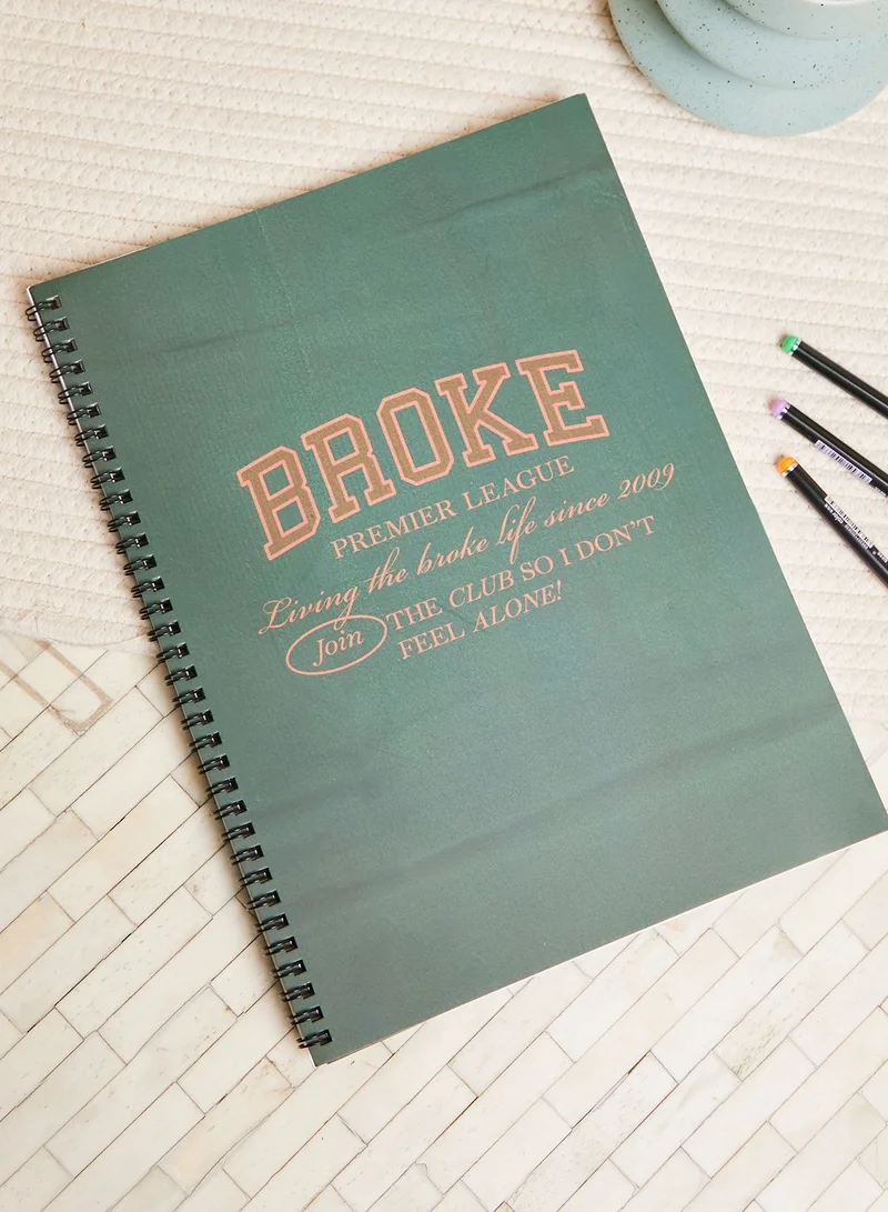 Typo Broke Collagiate A4 Spinout Recycled Notebook