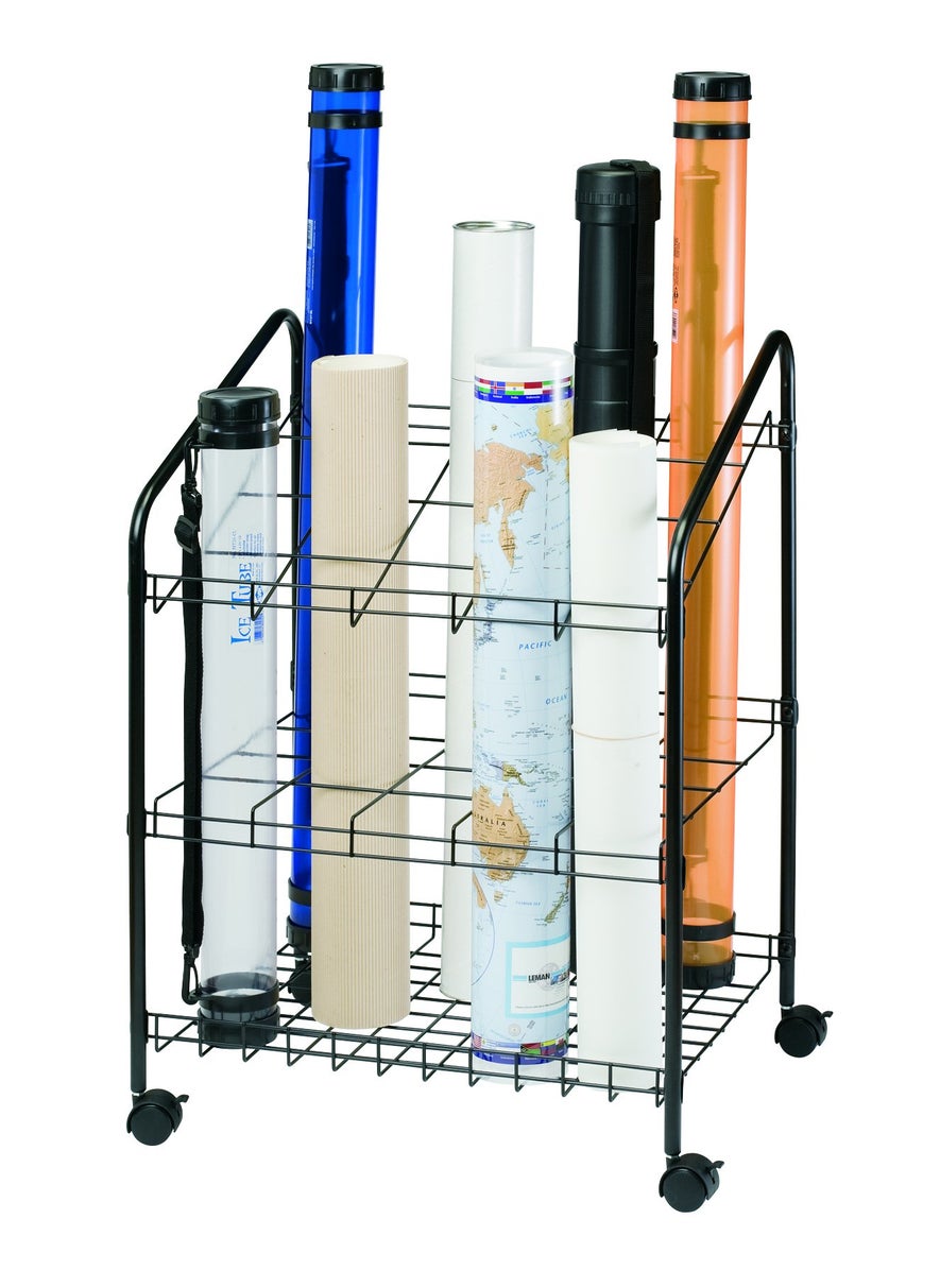 Alvin Alvin Wire Bin Roll File Made For Rolled Maps Plans Drawings and Tubes 4 x 4 Inches  20 Slots 