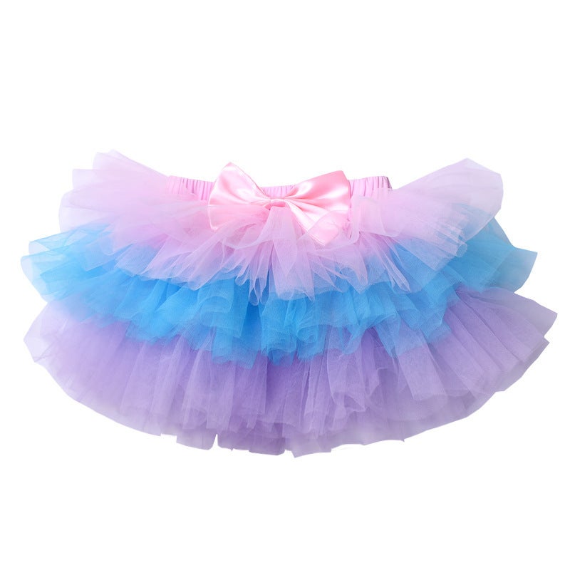 0-2 Years Old Children'S Gauze Tutu Skirt Color Puffy Skirt Girls Skirt Cake Skirt Baby Princess Skirt - Image 4