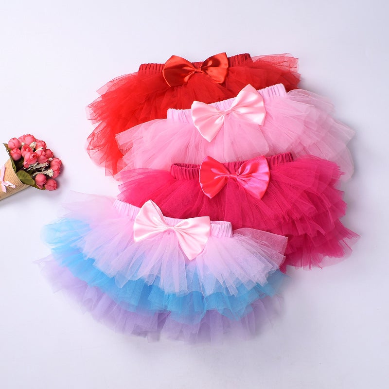 0-2 Years Old Children'S Gauze Tutu Skirt Color Puffy Skirt Girls Skirt Cake Skirt Baby Princess Skirt - Image 2