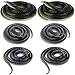 ADULLPONY Rubber Realistic Prank Fake Snake Scare Birds Squirrels Away Keep Deterrence for Garden Lifelike Large Plastic Black Snake Props 6 PCS for Outside Halloween Decorations - Image 3