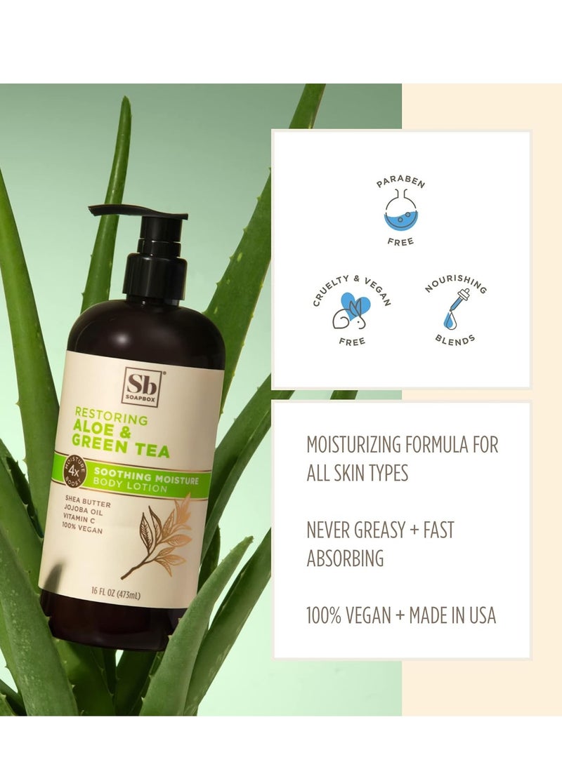 Soapbox - Soapbox Bamboo & Green Tea Moisturizing Body Lotion with Shea Butter & Jojoba Oil | Paraben Free, Cruelty Free, Vegan, Made in the USA (16oz, 3 Pack) - Image 1
