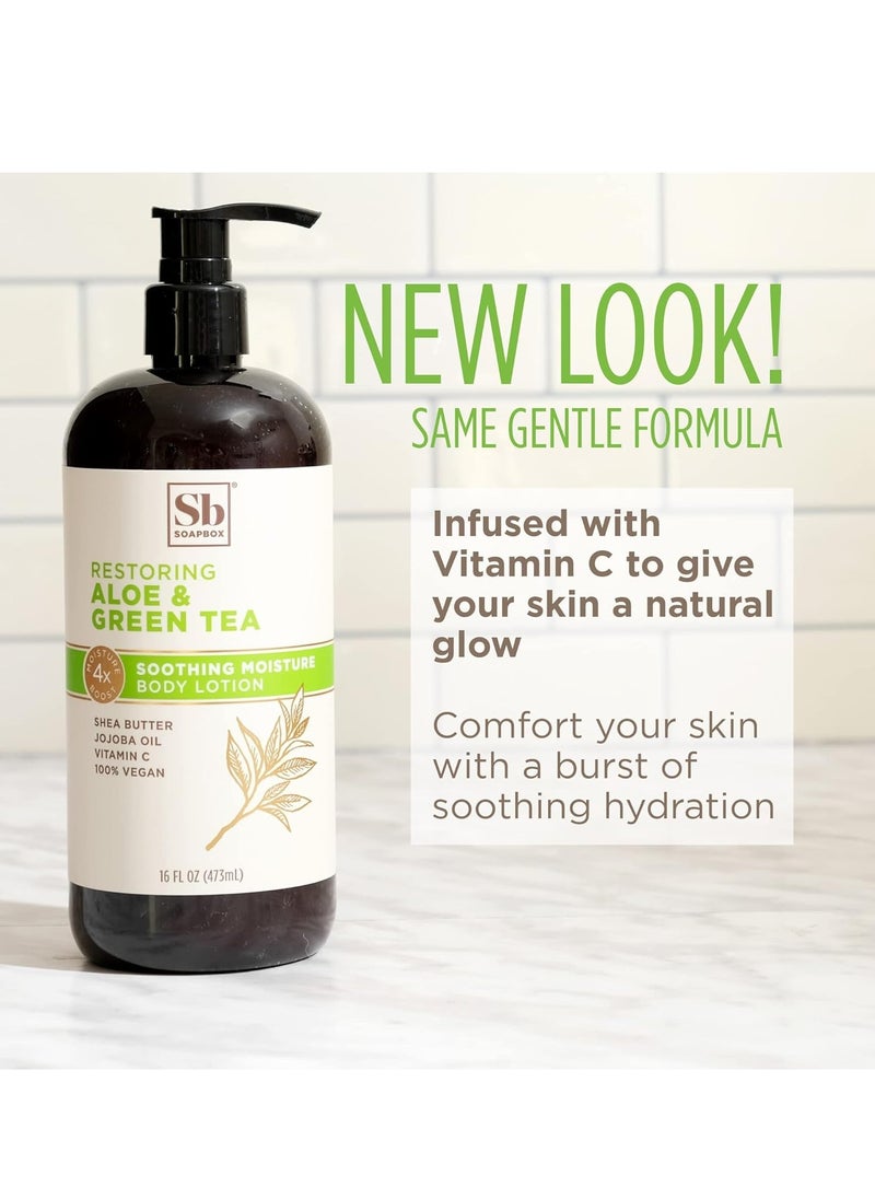Soapbox - Soapbox Bamboo & Green Tea Moisturizing Body Lotion with Shea Butter & Jojoba Oil | Paraben Free, Cruelty Free, Vegan, Made in the USA (16oz, 3 Pack) - Image 1