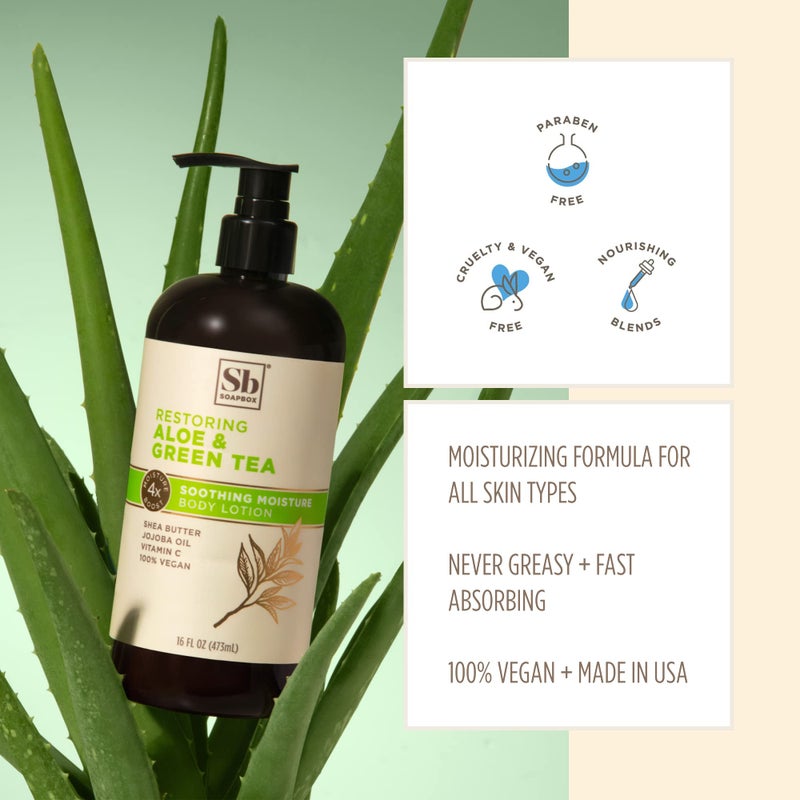 Soapbox Bamboo & Green Tea Moisturizing Body Lotion with Shea Butter & Jojoba Oil | Paraben Free, Cruelty Free, Vegan, Made in the USA (16oz, 3 Pack) - Image 5