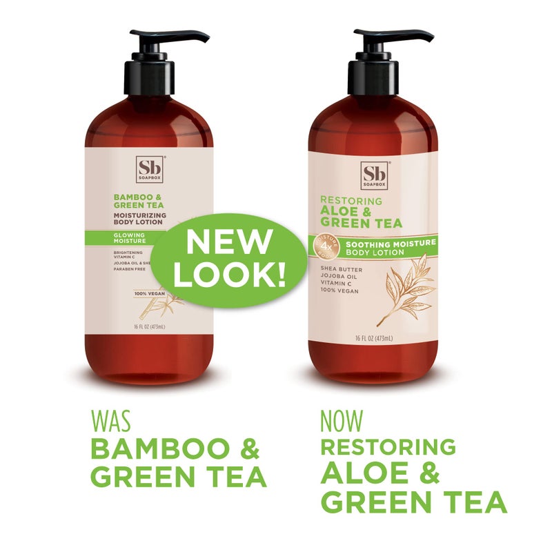 Soapbox Bamboo & Green Tea Moisturizing Body Lotion with Shea Butter & Jojoba Oil | Paraben Free, Cruelty Free, Vegan, Made in the USA (16oz, 3 Pack) - Image 3
